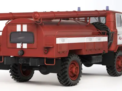 GAZ 66 AC-30 firetruck 1971 3D model
