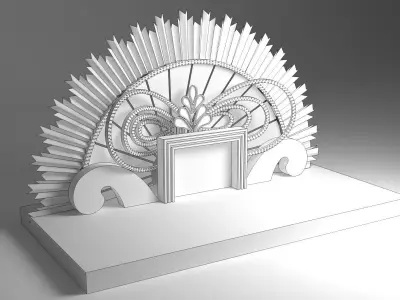 Wedding Stage 3D model 10