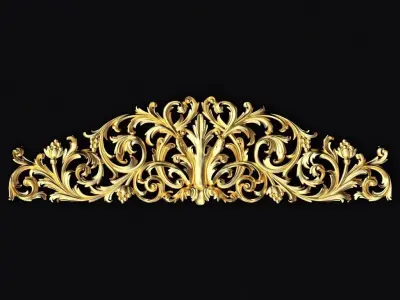 Central decor ornament for furniture 3D model 928
