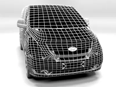 HYUNDAI H-1 STAREX LOWPOLY Low-poly 3D model