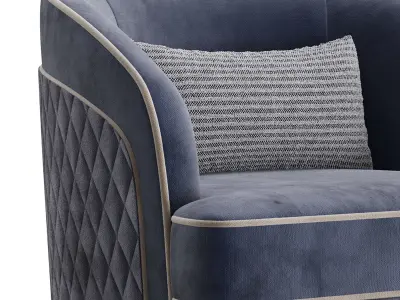 FH-7272 Boston Arm Chairs Pair 3D model