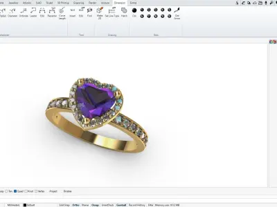 Heart Ring 3D print model