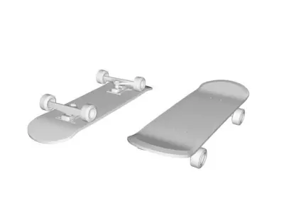 skateboard two skateboards 3D model