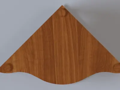 Wooden corner shelf Free 3D model