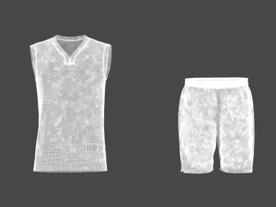 Basketball Vest and Shorts 3D model