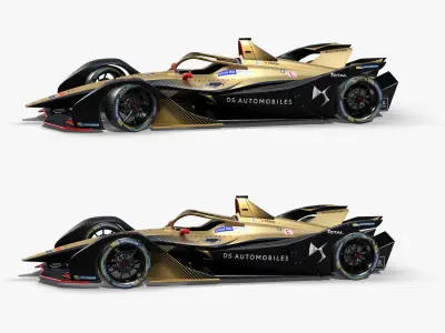 DS Formula E 2020 Low-poly 3D model