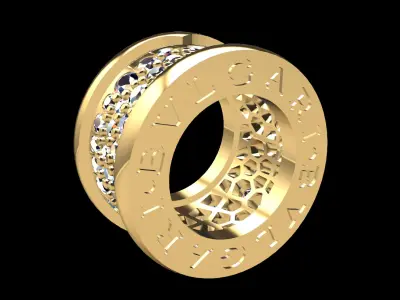 Bvlgari Necklace With Gems 3D print model