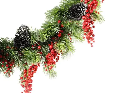 Christmas wreath v3 3D model