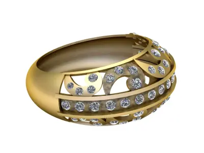 AUTHOR WEDDING RING 3D PRINTABLE MODEL 3D print model