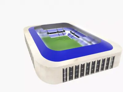 Soccer Stadium Low-poly 3D model
