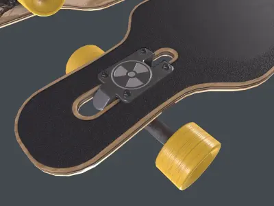 LowPoly longboard Low-poly 3D model