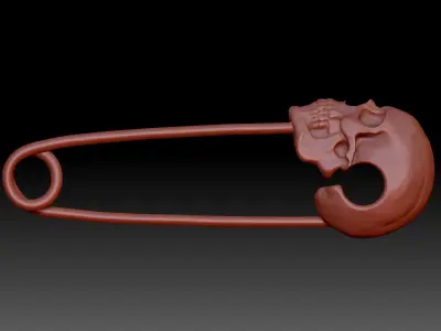 Skull Pin 3D print model