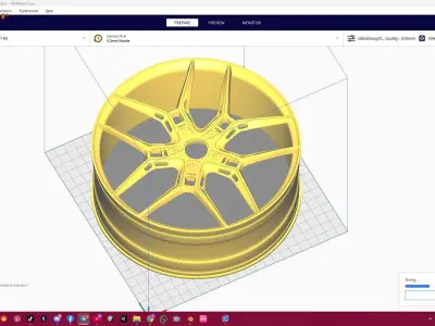 i made a 3d car rim model in blender for printing 3D print model