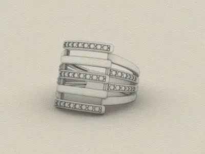 Woman Ring 3D print model 20