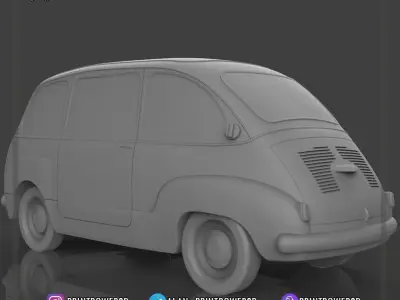 Fiat Multipla 1955-1969 3D print model
