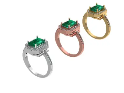 Engagement Ring Free 3D print model 12