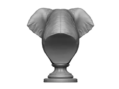 elephant head bust 3D print model buy