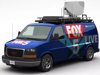 GMC Savana News Van 3D model