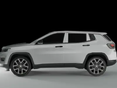 3D Low Poly - Jeep Compass model Low-poly 3D model