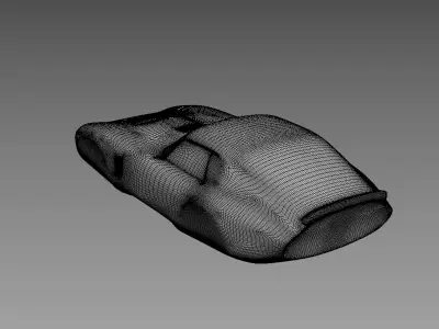 The silhouette of the car 1965 Shelby Cobra Daytona Coupe 3D print model