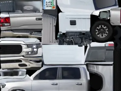 Generic Pickup v4 Low-poly 3D model