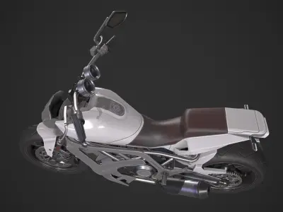 Generic Motorcycle Low-poly 3D model