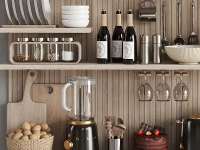 kitchen accessories N060 3D model