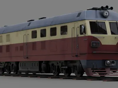 Diesel locomotive CC 207 Low-poly 3D model