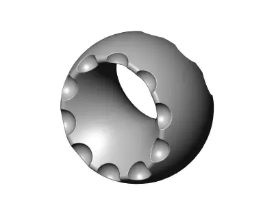 Bead carvings open portal sphere ornament decor sculpture 3D print model