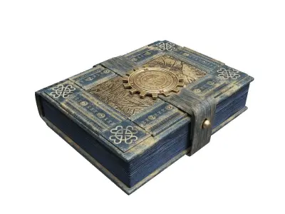 Steampunk Book Low-poly 3D model