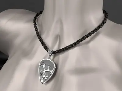 Gothic necklace 3D model