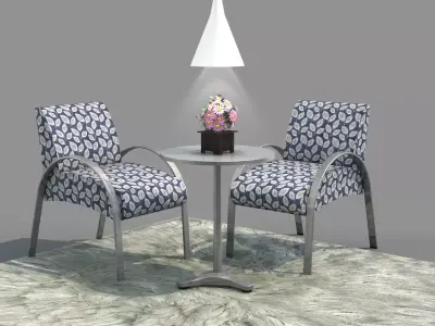 Sofa Carmen Aluminum 3D model