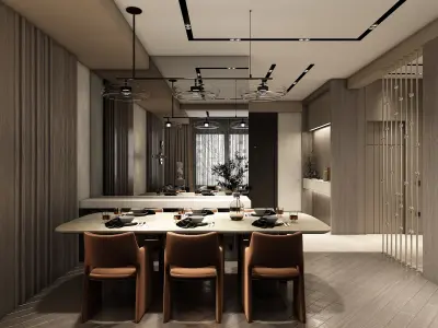 Luxury Apartment Interior 3D Model -  V-Ray Scene 3D model