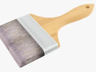 Wide painting brush 03 3D model