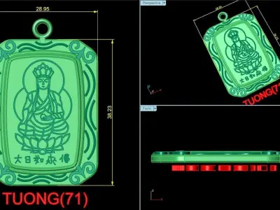 Pendant 3D print model 12