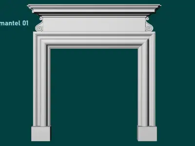 Georgian style fireplaces series No1 3D model