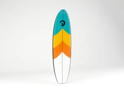 Funboard Surfboard 3D model