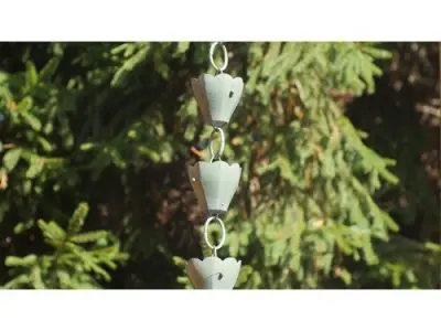 Blue Verde Copper Alldredge Rain Chain 3D model