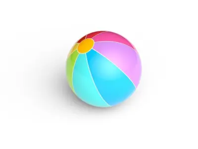 Beach Ball M01 Low-poly 3D model