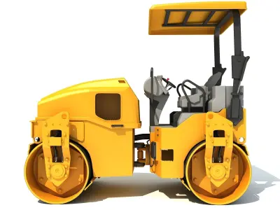 Tandem Vibratory Road Roller 3D model
