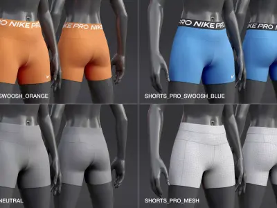 Nike PRO Womens Shorts 3D model