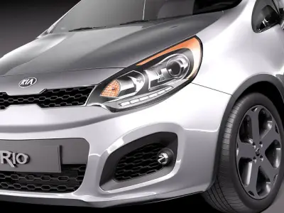 Kia Rio 2012 5door 3D model