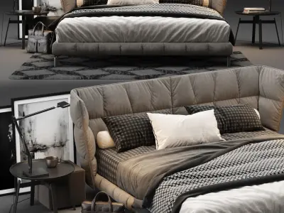 Bed Colection 01 - 10 Items 3D model