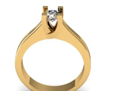silitaire ring 3D print model