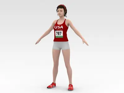 Athletic Runner 3D model purchase