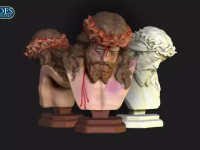 Ecce Homo Christ Bust Catholic Art  3D print model
