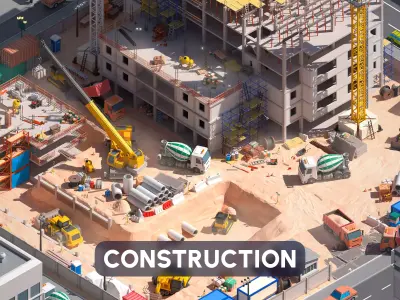 Construction Low-poly 3D model