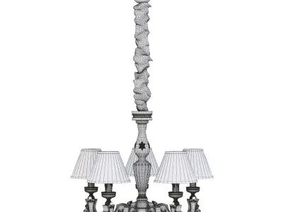 classical chandelier 2 3D model