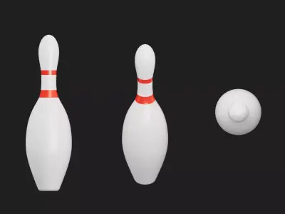 bowling Low-poly 3D model