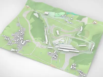 The Red Bull Ring  Spielberg  Austria 3D model